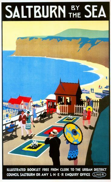 Vintage LNER Saltburn By Sea Railway Poster A3/A2/A1 Print