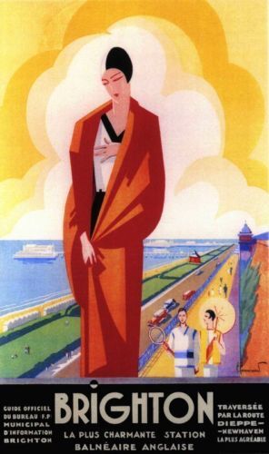 1920's Dieppe Newhaven Ferry Brighton A3 Poster Reprint