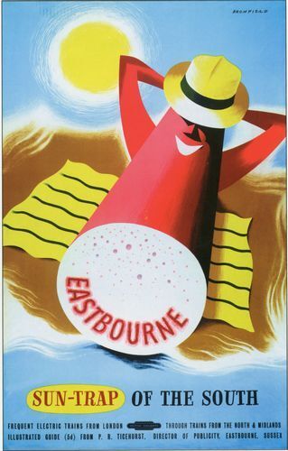 1950's British Railways Eastbourne Sun Trap of The South Poster A3 / A2 Print