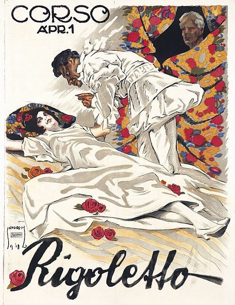 Vintage Rigoletto Opera Poster  A3 Print
