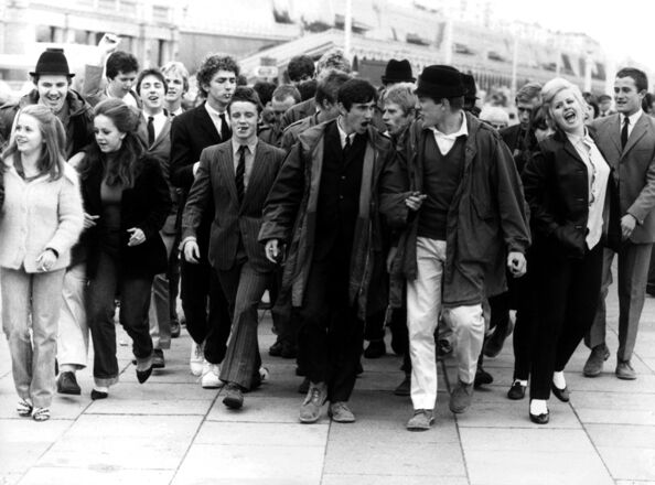 QUADROPHENIA  MODS SCOOTERS THE WHO 1979 FILM B&W PHOTO  A3 POSTER RE-PRINT