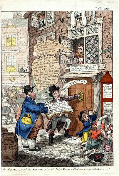Vintage 18th Century British Satirical Print Tax Collectors Poster A3 Print