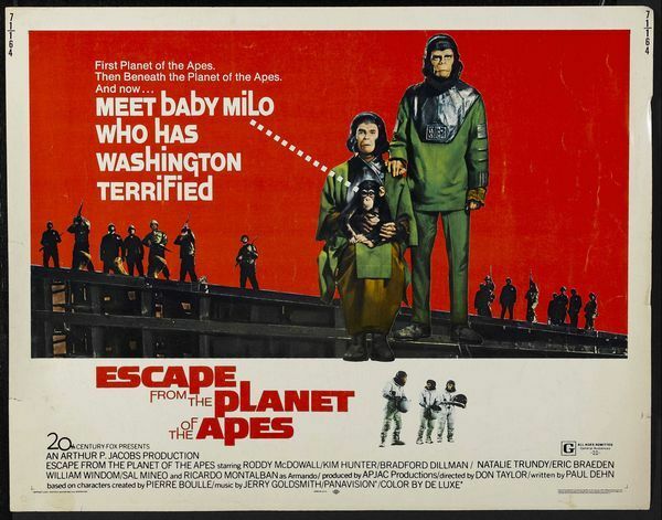 Vintage Escape From The Planet Of The Apes Mpvie Poster A3 Print