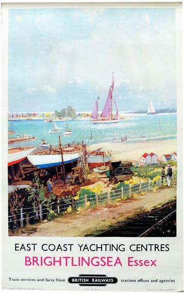 Vintage British Rail Brightlingsea Essex Railway Poster A3 Print