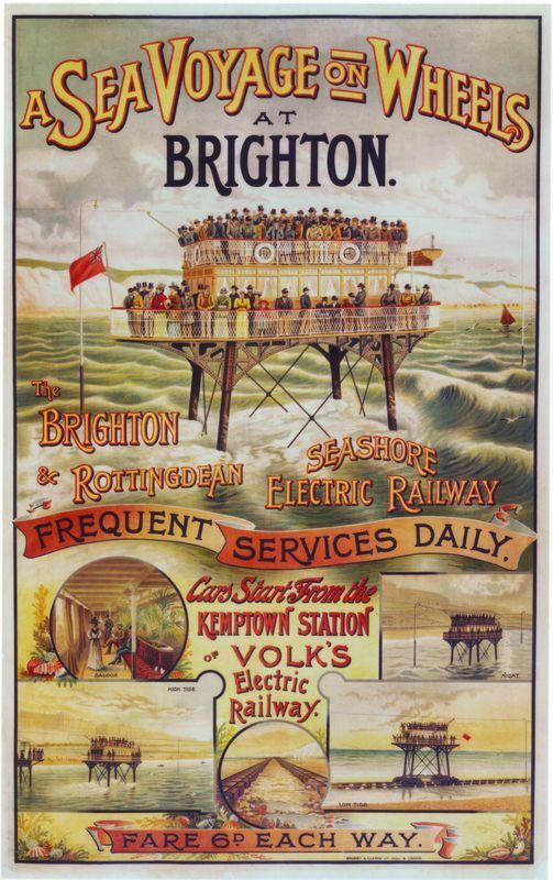 1890's Volks Railway Brighton Poster A3 / A2 Print