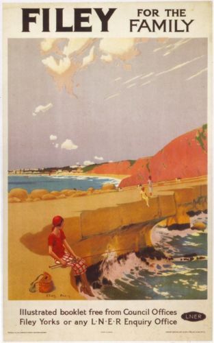 Vintage Filey LNER Railway Poster A3 Reprint