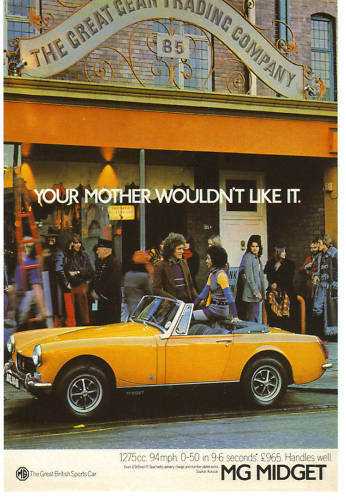 Vintage MG Midget Advertising Poster A3 reprint