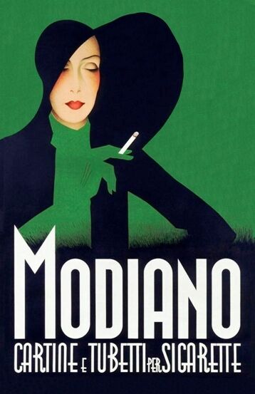 ART DECO 1930'S ITALIAN MODIANO ROLLING PAPERS  ADVERTISEMENT  POSTER A3 REPRINT