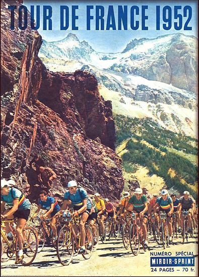 Vintage 1952 Tour de France Cycling Poster A3 Print