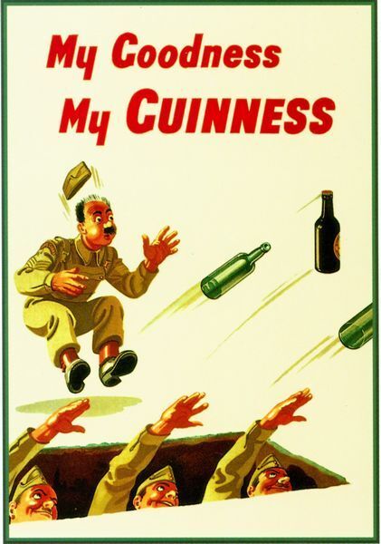 Vintage Guinness Advertisement Trenches Poster A3/A2/A1 Print