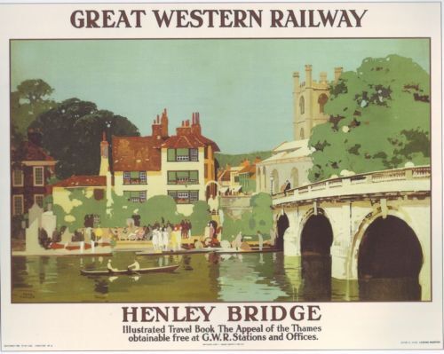 Vintage GWR Henley on Thames A3 Railway Poster Reprint