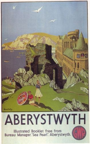 1930's GWR Aberystwyth Railway A3 Poster Reprint