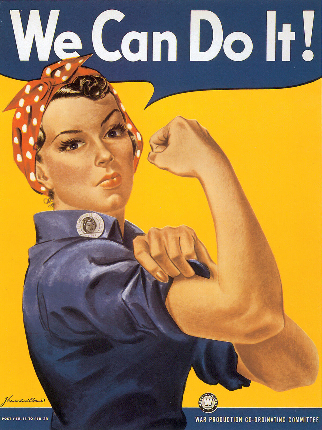 1942 We Can Do It Wartime Poster A3 / A2 Print