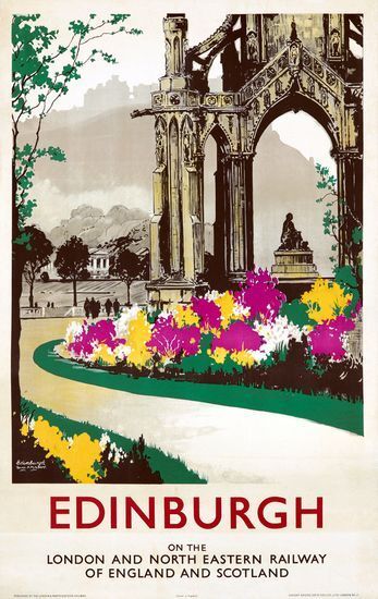 Vintage LNER Edinburgh Railway Poster A3 Print