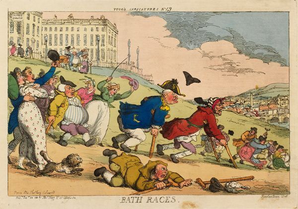 Vintage 18th Century Bath Races Political Satire Poster A3/A2/A1 Print