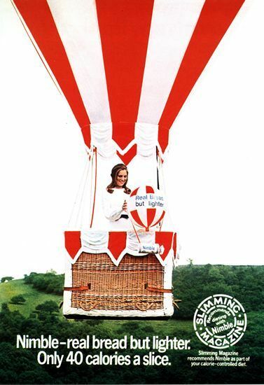 Vintage 1970's Nimble Bread Advertising Poster A3 Print