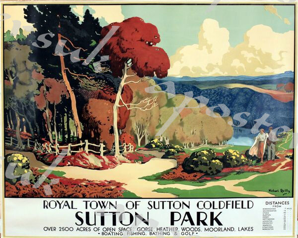 Vintage Sutton Coldfield Railway Poster A3/A4 Print