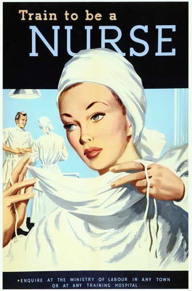 1950's British Nursing Recruitment Poster A3/A2/A1 Print