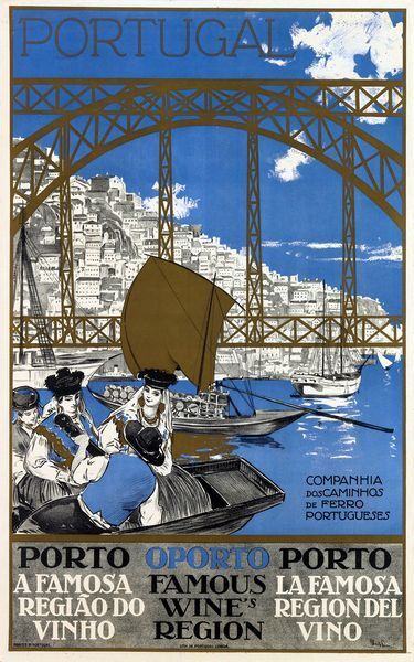 Vintage Porto Portugal Tourism Poster A3 Print