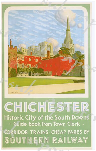 Vintage Southern Railways Chichester Railway Poster A4/A3/A2/A1 Print
