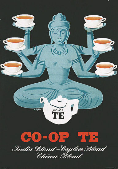 Vintage Co op Tea Advertisement Poster A3 Print