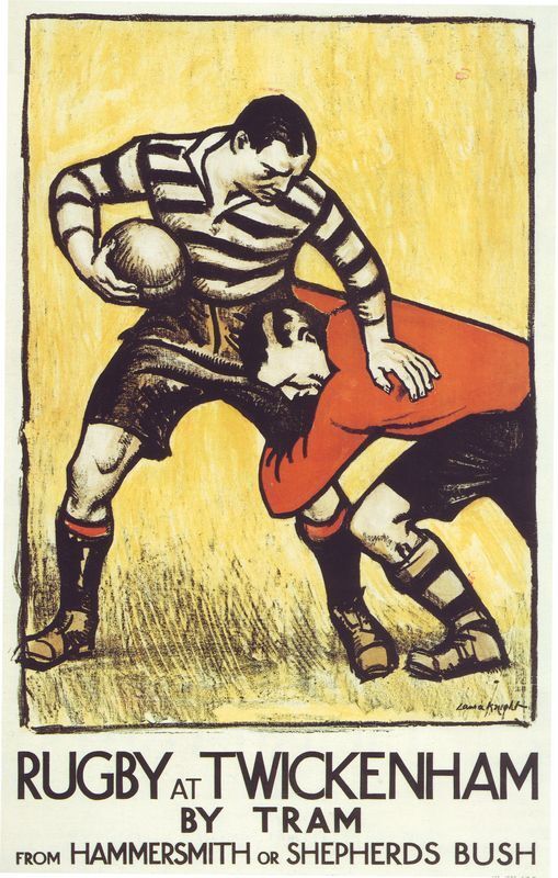Vintage Twickenham Rugby Transport Poster A3 / A2 Print