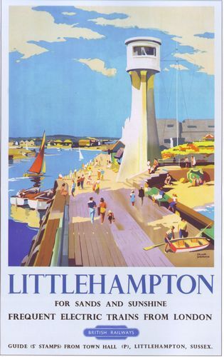 British Railways Littlehampton Sussex Railway Poster A3 / A2 Reprint