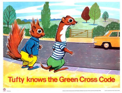 Vintage Tufty Club British Road Safety For Children Poster Print A3/A4 2