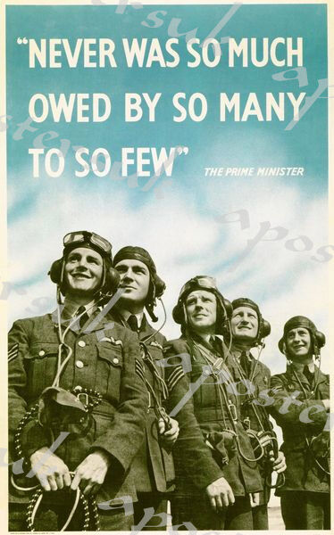 World War Two Battle of Britain The Few Memorial Poster A4/A3/A2/A1 Print