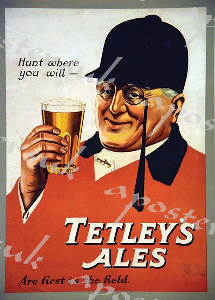 Vintage Tetley Ales Advertisement Poster A3/A4 Print