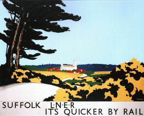 Vintage LNER Suffolk Railway Poster A3/A2/A1 Print