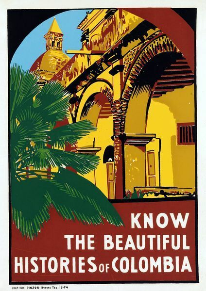 Vintage Colombia Tourism Poster 2 A3 Print