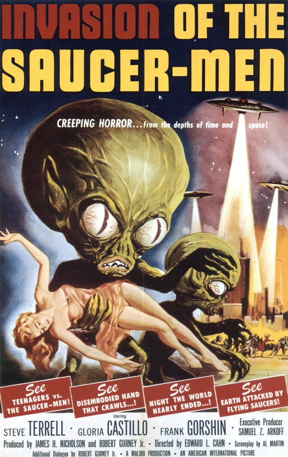Invasion Of The Saucer Men B Movie Poster A3 reprint