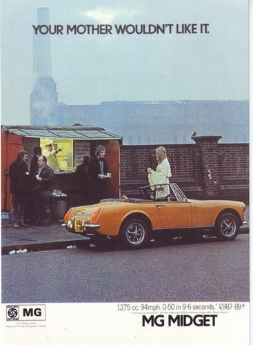 MG Midget Classic Advertising Poster A3 Reprint