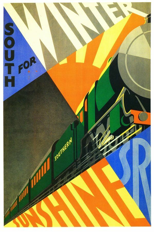 1930's Southern Railway Winter Sun Poster A3 / A2 Print