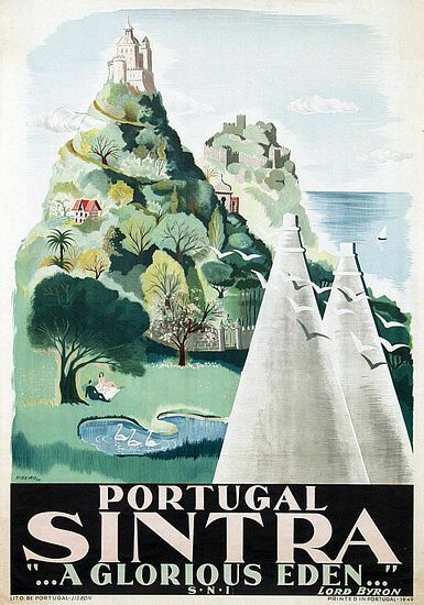 Vintage Sintra Portugal Tourism Poster A3 Print