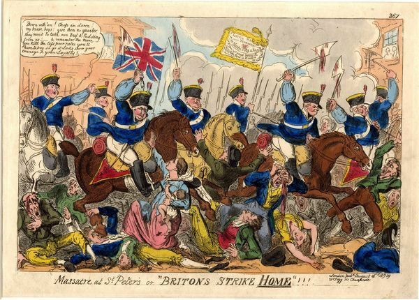 Vintage 19th Century British Satirical Print Peterloo Riots Poster A3 Print