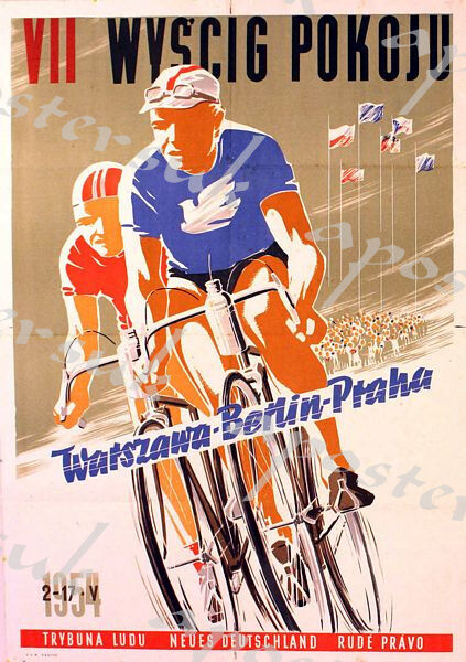 1954 Peace Race Cycling Poster A3/A4 Print