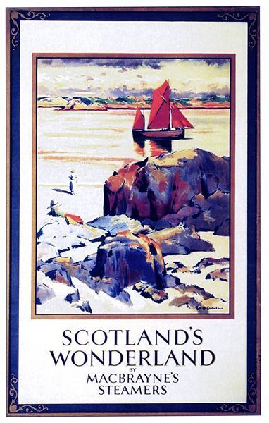 Vintage MacBraynes Steamers Scotland Ferries Poster A3/A2/A1 Print