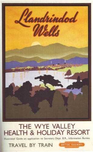 Vintage Llandrindod Wells Railway Poster A3 reprint