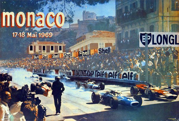Monaco Grand Prix 1969 Poster  A3 Print
