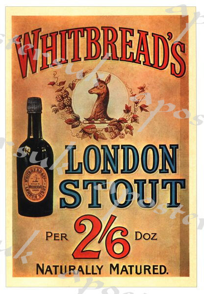 Vintage Whitbreads Beer Advertisement Poster A3/A4 Print