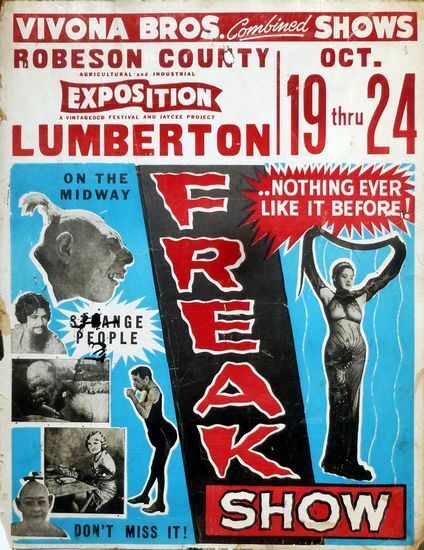 Vintage American Freak Show Poster A3 Print
