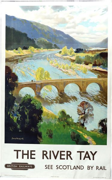 Vintage British Rail River Tay Scotland Railway Poster A3 Print