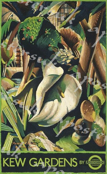1934 Kew Gardens Tourist Poster A3/A4 Print
