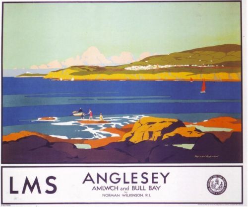 1920's LMS Anglesey Railway Poster A3 Reprint