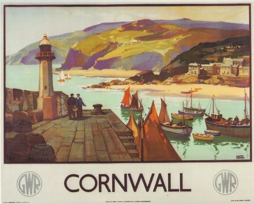 GWR Cornwall Harbour Railway Poster A3 / A2 Print