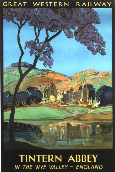Vintage GWR Tintern Abbey Wye Valley Railway Poster A3/A2/A1 Print