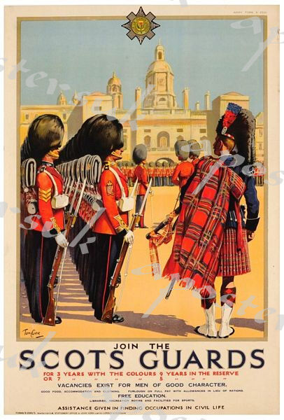 Vintage Scots Guards Recruitment Poster A3/A4 Print