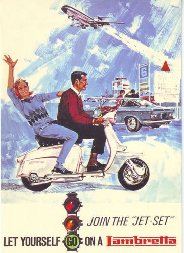 Vintage Lambretta Motor Cycle Advertising Poster A3 / A2 Print
